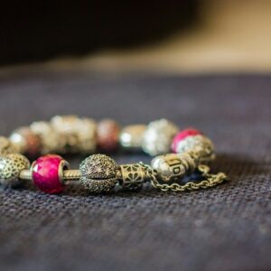 Charm Bracelet with Silver Charms